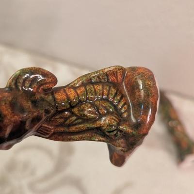 Sea horse ceramic salt and pepper shakers