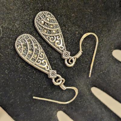 Sterling silver dangle earrings