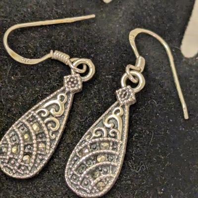 Sterling silver dangle earrings