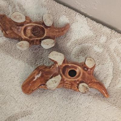 vintage ceramic alligator salt and pepper