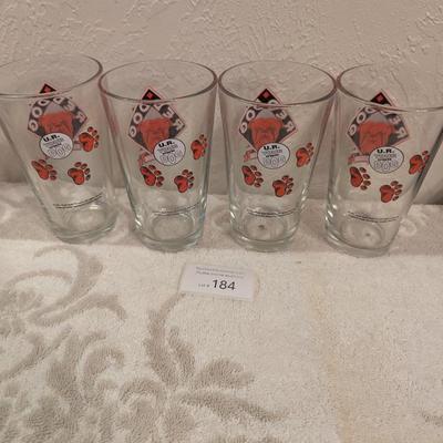 red dog beer glasses set of 4
