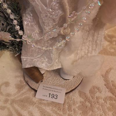 Santa clause dressed in white