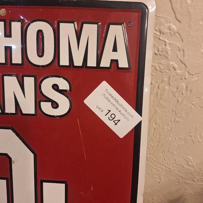 Oklahoma Fans parking sign