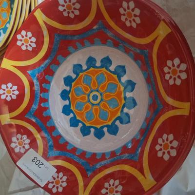 Melamine serving bowl and salad bowl set