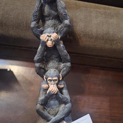 stacked three wise monkeys figurine