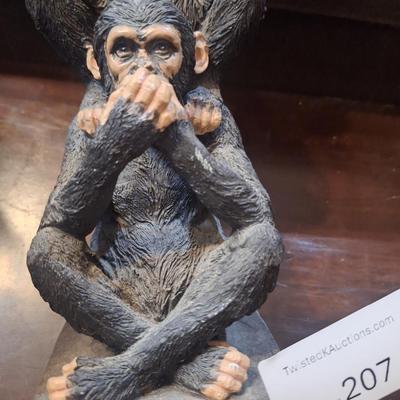 stacked three wise monkeys figurine