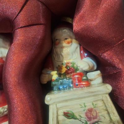 Royal Albert hand-painted musical Christmas ornaments