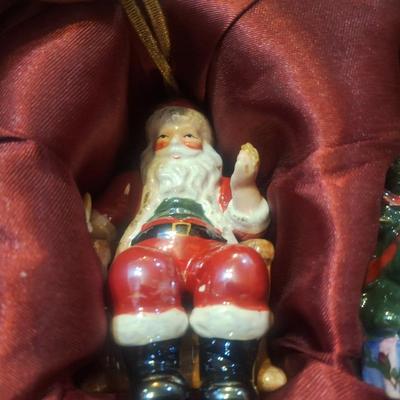 Royal Albert hand-painted musical Christmas ornaments