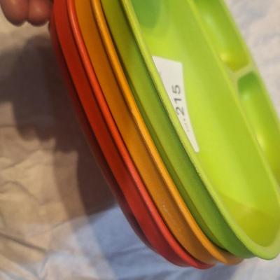 Re-Play 7" Divided Plates, made in the USA from recycled milk jugs.