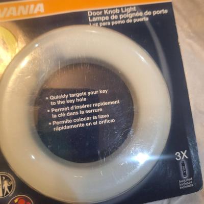 Sylvania LED Door Knob Lights, also known as a Door Halo or Doorknob Safety Light. - 2 pkgs
