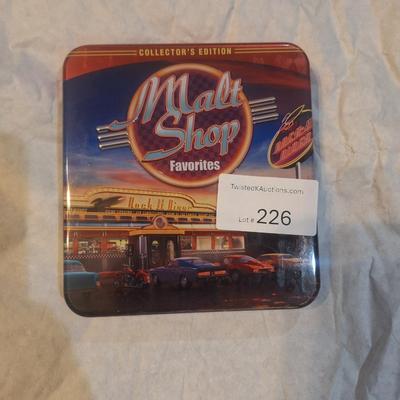 Malt Shop Favorites Collector's Edition 3-CD music compilation set in a decorative tin case