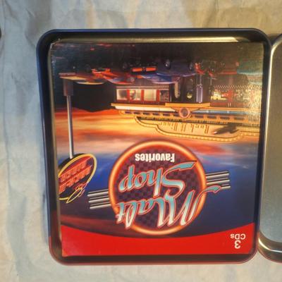 Malt Shop Favorites Collector's Edition 3-CD music compilation set in a decorative tin case