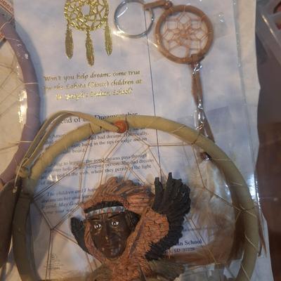 set of 2 dream catchers and one key chain