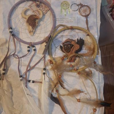 set of 2 dream catchers and one key chain