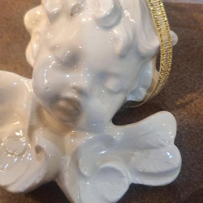 vintage Scioto 1908s ceramic or porcelain angel/cherub ornaments