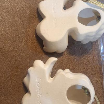 vintage Scioto 1908s ceramic or porcelain angel/cherub ornaments