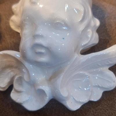 vintage Scioto 1908s ceramic or porcelain angel/cherub ornaments