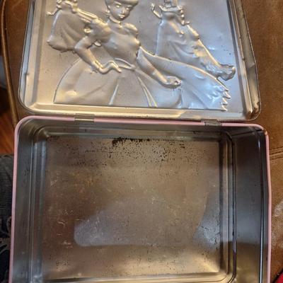 Disney Princess metal lunchbox featuring Cinderella, Aurora, and Snow White see all photos for condition