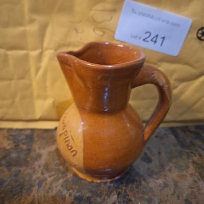 small pottery pitcher from Madrid