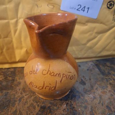 small pottery pitcher from Madrid