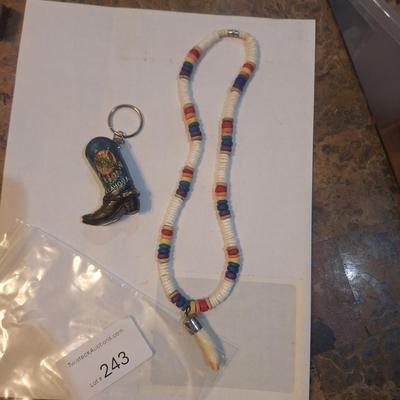 keychain and necklace