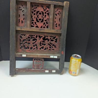 Antique Chinese Carved Wooden Temple Panel