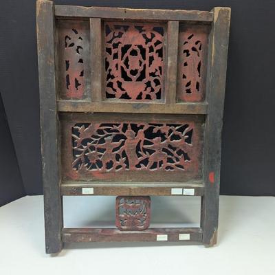 Antique Chinese Carved Wooden Temple Panel