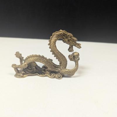 Brass Dragon Figurine Statue
