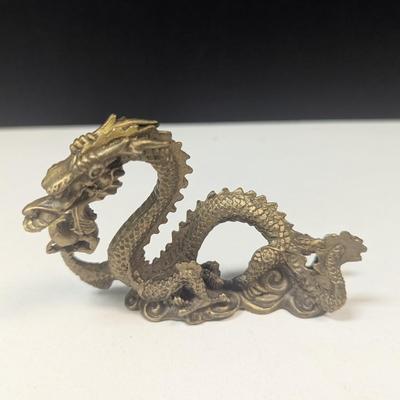 Brass Dragon Figurine Statue
