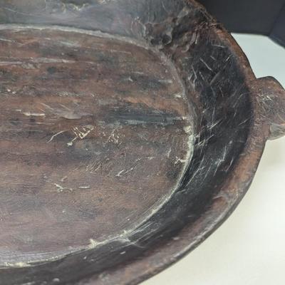 Primitive Hand Crafted Wooden Bowl