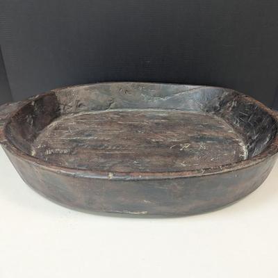 Primitive Hand Crafted Wooden Bowl
