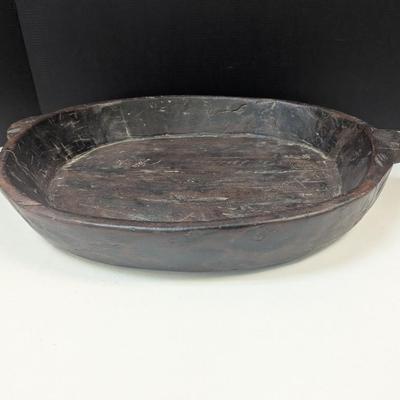 Primitive Hand Crafted Wooden Bowl