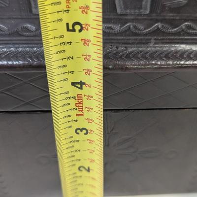 Vintage Leather Vintage Trinket Box with Felt Lining