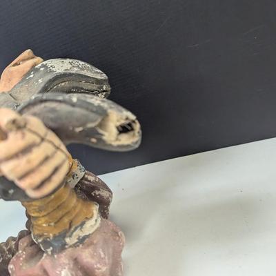 Hanging Painted Clown Sculpture