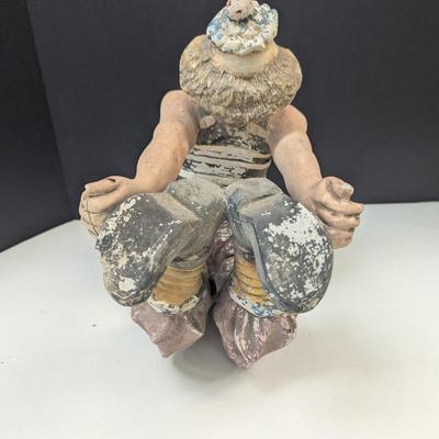 Hanging Painted Clown Sculpture