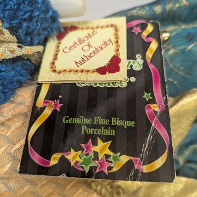 Genuine Fine Bisque Porcelain Clown With COA Hand Crafted