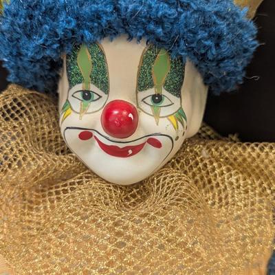 Genuine Fine Bisque Porcelain Clown With COA Hand Crafted