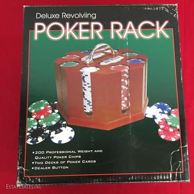 Revolving Poker Chip Rack Pro Chips
