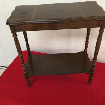 Walnut End Table 1940's Hall or Entry Table 