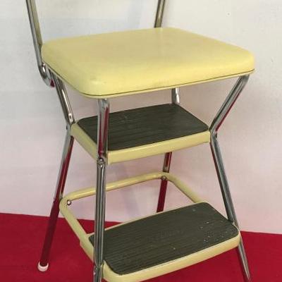 Yellow Cosco Step Stool vintage 1970's 