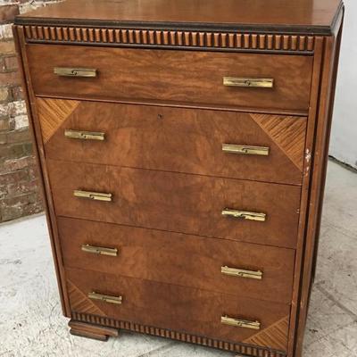 1930's Walnut Chest of Drawers DECO!