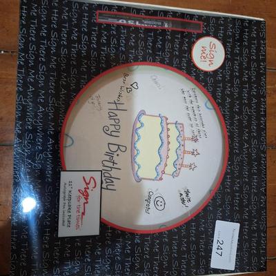 Keepsake Birthday plate "sign me there" with autograph pen included