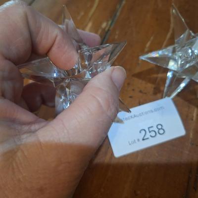 Rosenthal Kosta Sterne 9-point star crystal candle holders.