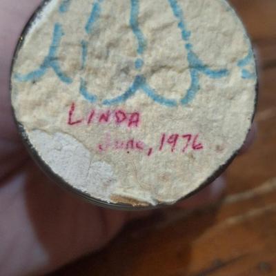 Native American "Painted Desert Sands" sand art shot glass.