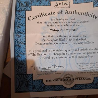 "Spirits of the Wild Glow-in-the-Dark Dreamcatcher Collection" by Rosemary Millette, titled "Majestic Spirits" from...