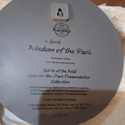 collectible wolf art plate from The Bradford Exchange,