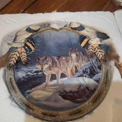 collectible wolf art plate from The Bradford Exchange,