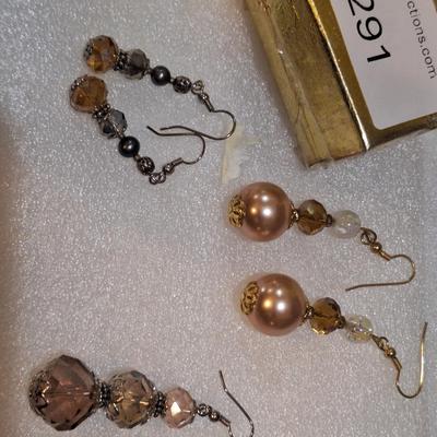 3 pair dangle earrings