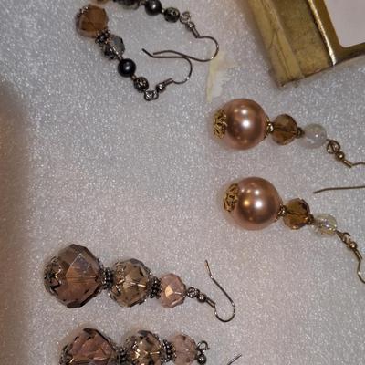 3 pair dangle earrings