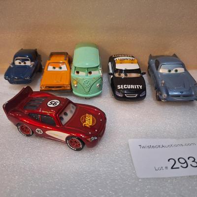 die-cast vehicles from the Disney/Pixar Cars franchise, includes lighting McQueen with Rusteze sponsor
